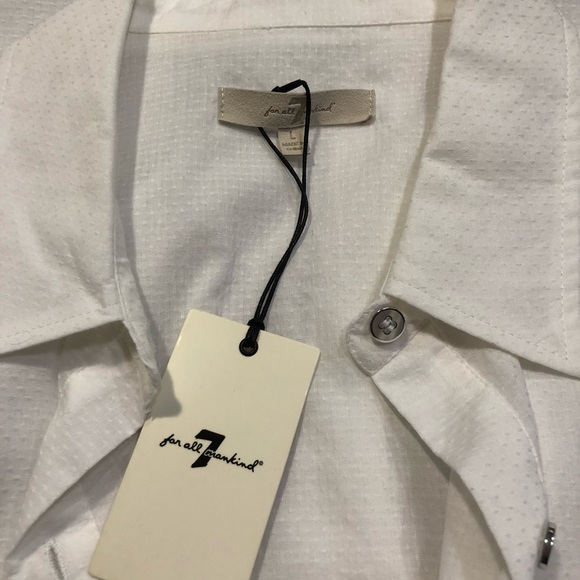 2[7ForAllMankind] NWT! Cotton ruffled button down - Picture 6 of 7